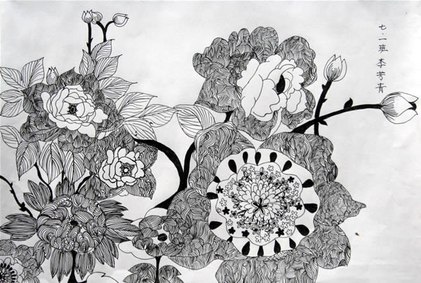 新华网河南频道中学生线条画展