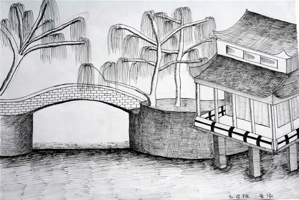 新华网河南频道中学生线条画展