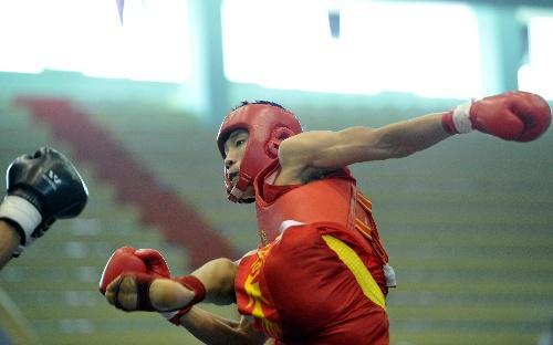 全国青少年武术散打锦标赛 出腿瞬间 (图) 功夫