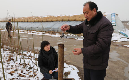 冰雪天气 蔬菜生产管理忙