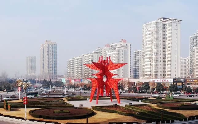 航拍商丘商字广场