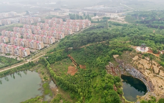 【航拍】息县濮公山:昔日荒芜矿山变生态公园