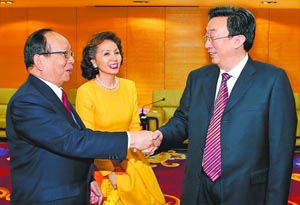 郭庚茂会见中国国民党副主席蒋孝严
